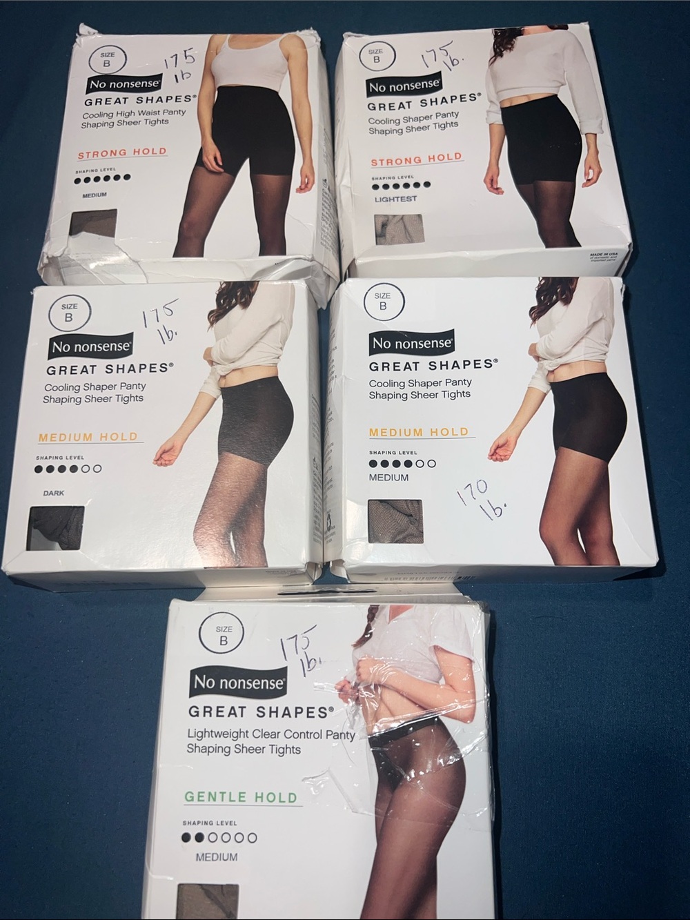GreatShapes Black Shaper Panty Tights MediumHold,StrongHold,GentleHold,Gentle
